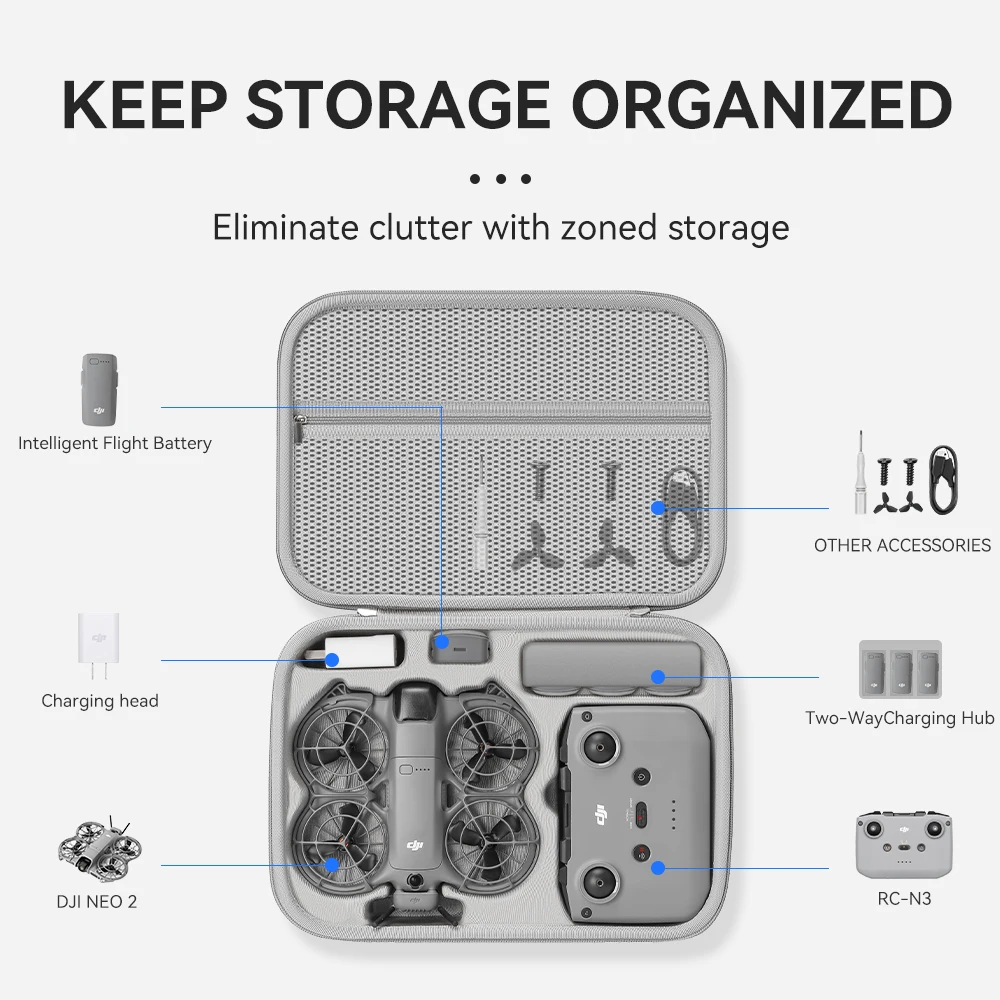 Travel Organizer Bag for DJI N - огляд і ціна Drone Hard Shell Case